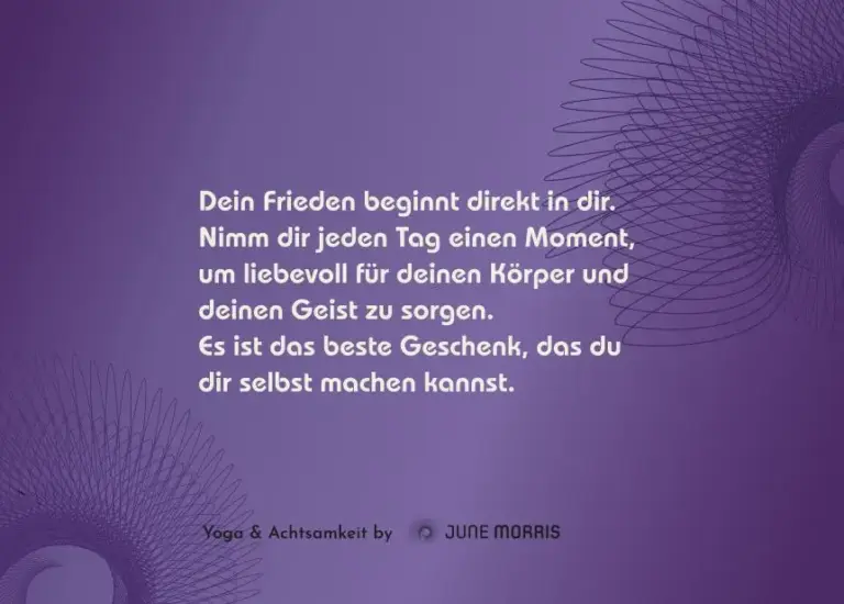 Postkarte Yoga und Achtsamkeit June Morris