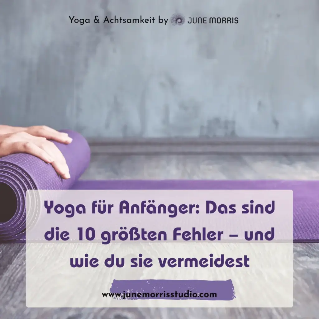 Yoga für Anfänger Fehler vermeiden Yogamatte lila